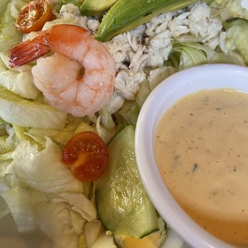 Shell Beach Brewhouse - Crab Louie salad - Gastropubs Near Me - Pismo Beach, California