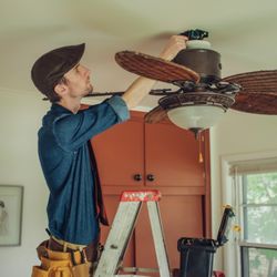 Tom's Handyman Services - Ceiling fan & fixture installation.