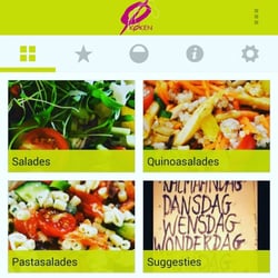 Koken - Assortiment en mogelijkheid tot bestellen via de 'Koken Tielt' app op Apple, Android en WIndows Phone.