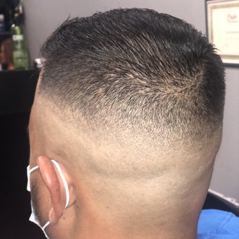 Elegant Cuts - Regular bold fade-comb-over. - Hair Salons Near Me - McKinney, Texas