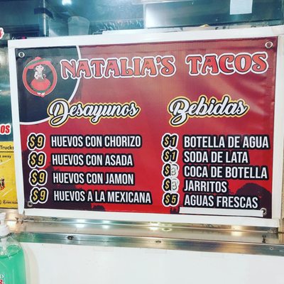 Menu photo 3 Natalias’tacos Canoga Park, CA