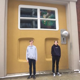 My boys are 5'9" to give you an idea of scale. The look on their faces shows that 13 is a really uncool age and they just don't get it. My boys are 5'9" to give you an idea of scale. The look on their faces shows that 13 is a really uncool age and they just don't get it.