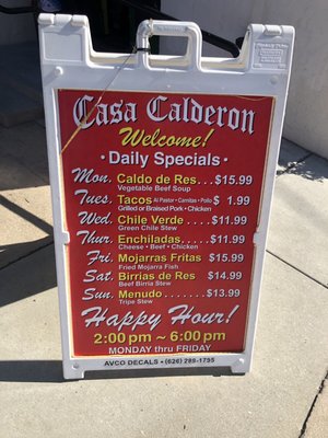 Menu photo 7 Casa Calderon San Gabriel, CA