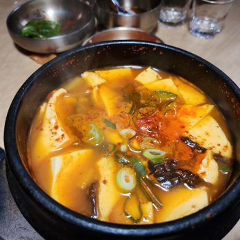 Miss KOREA BBQ - Complementary tofu soup - really good! - Korean Near Me - New York, New York Miss KOREA BBQ - Complementary tofu soup - really good! - Korean Near Me - New York, New York