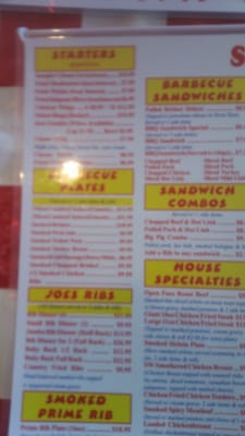 Menu photo 8 Smokin' Joe's Ribhouse Rogers, AR