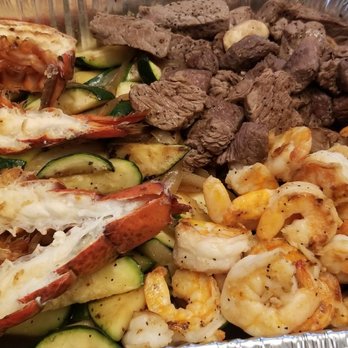 Encore Teppan - 2 Lobster Tails, 9 Oz Filet Mignon, 7 Oz NY Steak, Hibaci Shrimp, Vegetables (Plenty of mushrooms) - Teppanyaki Near Me - Diamond Bar, California Encore Teppan - 2 Lobster Tails, 9 Oz Filet Mignon, 7 Oz NY Steak, Hibaci Shrimp, Vegetables (Plenty of mushrooms) - Teppanyaki Near Me - Diamond Bar, California