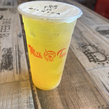 Milk Tea Cafe - Mango Fruit Tea with boba - Taiwanese Near Me - Kissimmee, Florida