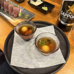 Quail egg shots Quail egg shots