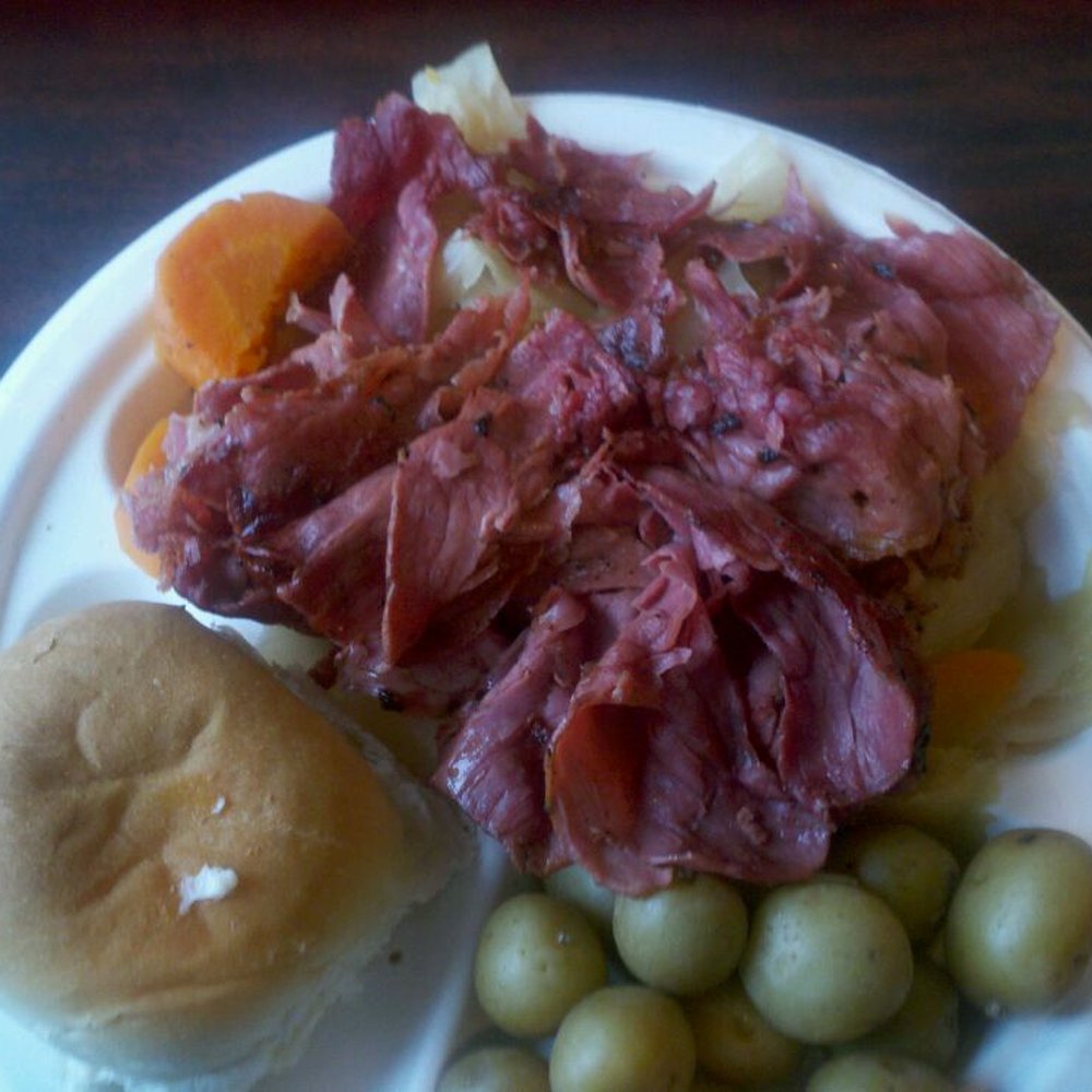 Orbakers Drive In Restaurant - Corned Beef -n- Cabbage dinner. - Burgers Near Me - Williamson, New York Orbakers Drive In Restaurant - Corned Beef -n- Cabbage dinner. - Burgers Near Me - Williamson, New York