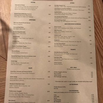 Skyline - Dinner Menu - New American Near Me - Lynchburg, Virginia