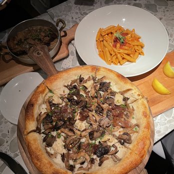 Coletta - 12" Wild Mushroom Truffle, Penne alla Vodka, "Steak" Marsala - Vegan Near Me - New York, New York Coletta - 12" Wild Mushroom Truffle, Penne alla Vodka, "Steak" Marsala - Vegan Near Me - New York, New York