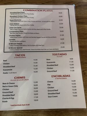 Menu photo 3 El Minuto Cafe Tucson, AZ Menu photo 3 El Minuto Cafe Tucson, AZ