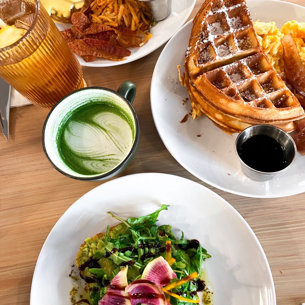 YES PLEASE - Hot Matcha Latte, Avocado Toast, Brown butter waffle, Eggs Hollandaise, Iced Tea - Coffee & Tea Near Me - La Quinta, California YES PLEASE - Hot Matcha Latte, Avocado Toast, Brown butter waffle, Eggs Hollandaise, Iced Tea - Coffee & Tea Near Me - La Quinta, California