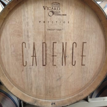 Cadence - a large wooden barrel with the name of a winery - Wineries Near Me - Seattle, Washington Cadence - a large wooden barrel with the name of a winery - Wineries Near Me - Seattle, Washington
