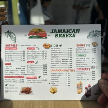 Que Rico - Jamaican Breeze Menu - Puerto Rican Near Me - Alexandria, Virginia