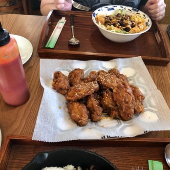 K-BBQ - Soy Garlic Wings & Cupbap With Beef - Korean Near Me - Canton, Michigan K-BBQ - Soy Garlic Wings & Cupbap With Beef - Korean Near Me - Canton, Michigan