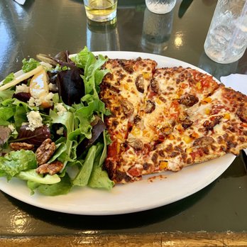 Pau Pizza - Daily special pizza (sweet peppers, sausage) and vintners salad. - Pizza Near Me - Kamuela, Hawaii Pau Pizza - Daily special pizza (sweet peppers, sausage) and vintners salad. - Pizza Near Me - Kamuela, Hawaii