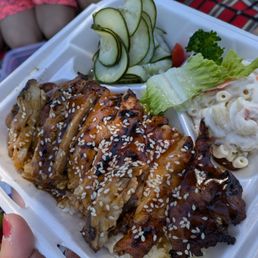 Chicken Teriyaki Bento - 4 stars. Pretty moist chicken. Fri takeout lunch 2024-07-05 Chicken Teriyaki Bento - 4 stars. Pretty moist chicken. Fri takeout lunch 2024-07-05