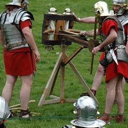 Birdoswald Roman Fort - Ermine Street Guard with artillery...Birdoswald.