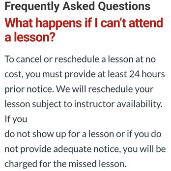 Music & Arts - FAQ that states you can reschedule a lesson at no cost, with at least 24 hour notice. I was told by Store Manager that this was not true. - Musical Instruments & Teachers Near Me - Lawrenceville, Georgia Music & Arts - FAQ that states you can reschedule a lesson at no cost, with at least 24 hour notice. I was told by Store Manager that this was not true. - Musical Instruments & Teachers Near Me - Lawrenceville, Georgia