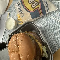 B-Bop's - Double 1/2 lb cheeseburger