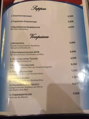 Menu photo 1 Kroatien Buchholz, NI