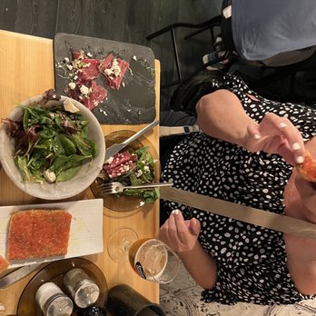 Condesa - Blue cheese salad, pon con tomate, wine snd cecina de leon. - Tapas/Small Plates Near Me - London, XGL