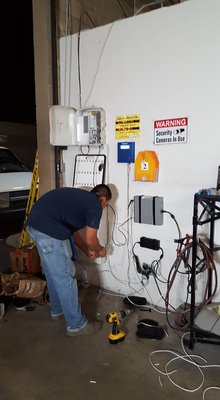 Photo of 3Packet.com - Anaheim, CA, US. Another FIOS install.  Need only 3 devices: FIOS box (white box top left), phone system (grey box), & phonesystem power supply (black brick)