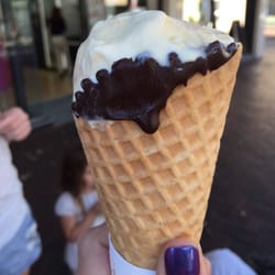 Royal Copenhagen Ice Cream Cone Co - Banana Fudge in a choc waffle cone