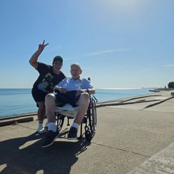 Companions For Seniors - Karl took his client to the lake for sunshine and fresh air because it was a beautiful day.