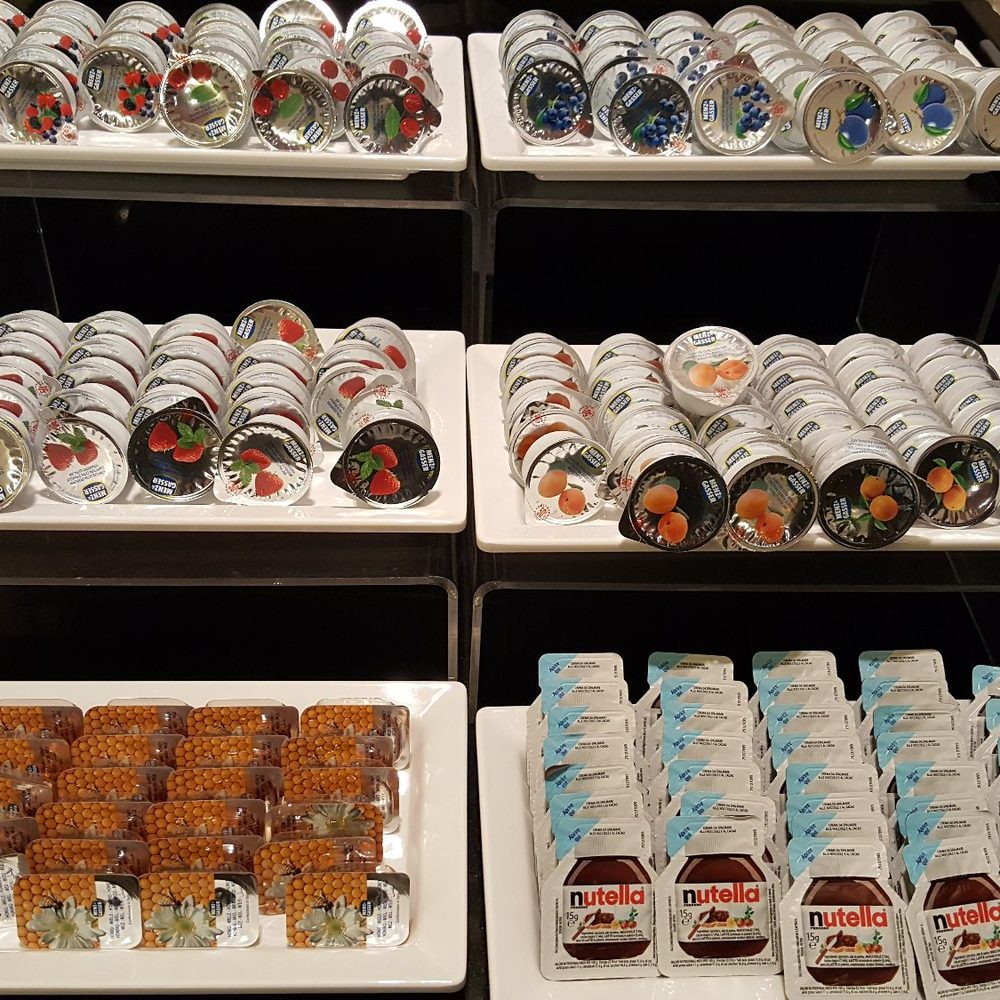 The Garden - Breakfast Buffet Condiments (11/10/17). #Venice #Italy @HiltonHotels #HiltonHonors #Vacation #FoodPics #FoodPorn - Italian Near Me - Mestre, VE