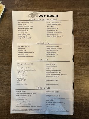 Menu photo 2 Joy Sushi Lone Tree, CO