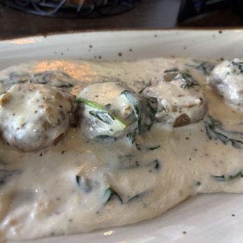 Bella Italia Bistro - Stuffed mushrooms with alfredo, best dish we had, basically perfect - Italian Near Me - Northlake, Texas