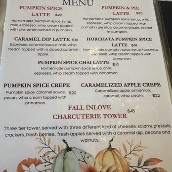 Sugary Chicago - Fall Menu - Cafes Near Me - Chicago, Illinois