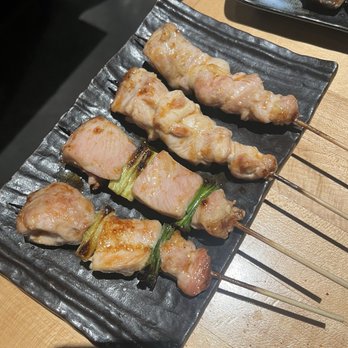 Secret Fort - Left to right: negima, chicken thigh - Japanese Near Me - Seattle, Washington Secret Fort - Left to right: negima, chicken thigh - Japanese Near Me - Seattle, Washington