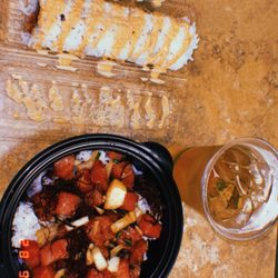 Sushi & Kalbi Mart - Spicy Ahi Maki & Hawaiian Style Maki Poke Bowl .