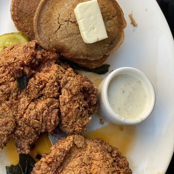 Yard House - Nashville Hot Chicken w/sweet potato pancakes - New American Near Me - San Jose, California Yard House - Nashville Hot Chicken w/sweet potato pancakes - New American Near Me - San Jose, California