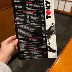 Tokyo Japanese Steakhouse & Sushi Bar - Menu