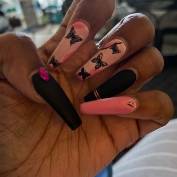 Happy Nails - Nails I don't have a picture when they were fist done but this is a week in - Nail Salons Near Me - Leesburg, Virginia Happy Nails - Nails I don't have a picture when they were fist done but this is a week in - Nail Salons Near Me - Leesburg, Virginia