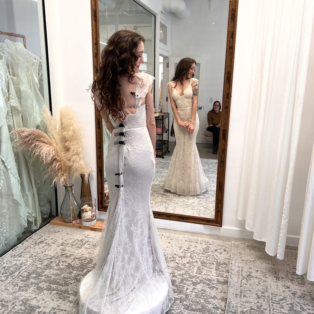 wedding dress alterations orange county Someone call Vogue and tell them we found their next cover  If you  need a bridal seamstress, please send us a text message at 714-800-9030  #dantella #dantellabride #bridal #ocbride #theoc #fyp #