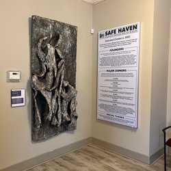 Safe Haven - A Cry for Mercy by sculptor Carolyne Cree. Symbolizes the ship of refugees coming to the U.S.