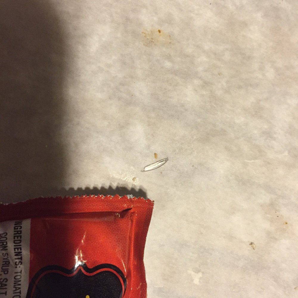 George's Pizza II - I found two of these hard plastic or glass things in my steak and cheese sub before I threw it out. Blah - Pizza Near Me - Worcester, Massachusetts George's Pizza II - I found two of these hard plastic or glass things in my steak and cheese sub before I threw it out. Blah - Pizza Near Me - Worcester, Massachusetts