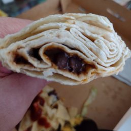 This is my sad Beefy 5-Layer Burrito $4.39, Substituted black beans for meat.