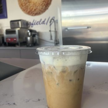 Purple Bagel - Iced latte - Breakfast & Brunch Near Me - Jacksonville, Florida Purple Bagel - Iced latte - Breakfast & Brunch Near Me - Jacksonville, Florida