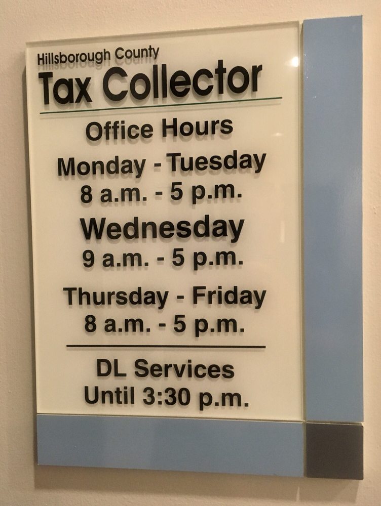 Hillsborough County Tax Collector 601 E Kennedy Blvd Downtown