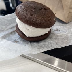 Whoopie pie. Too much icing but very good.