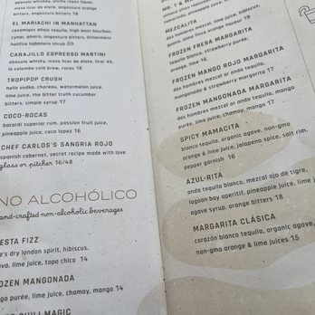 Centrico - Drink menu - Mexican Near Me - Anaheim, California