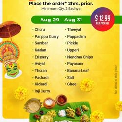 National Groceries and Catering - Onam Sadhya