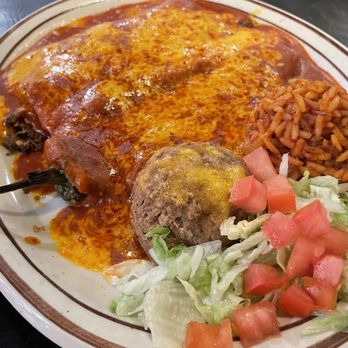 Cocina De Dominguez - Relleno and beef enchiladas. Red sauce - New Mexican Cuisine Near Me - Gallup, New Mexico