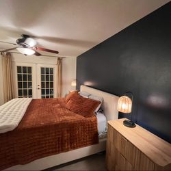 HHD Services - Completed bedroom accent wall with a smooth, modern finish -- clean lines, even coverage, and zero mess.